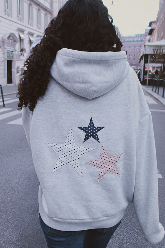 Three-star patch hoodie | Subdued Best Price