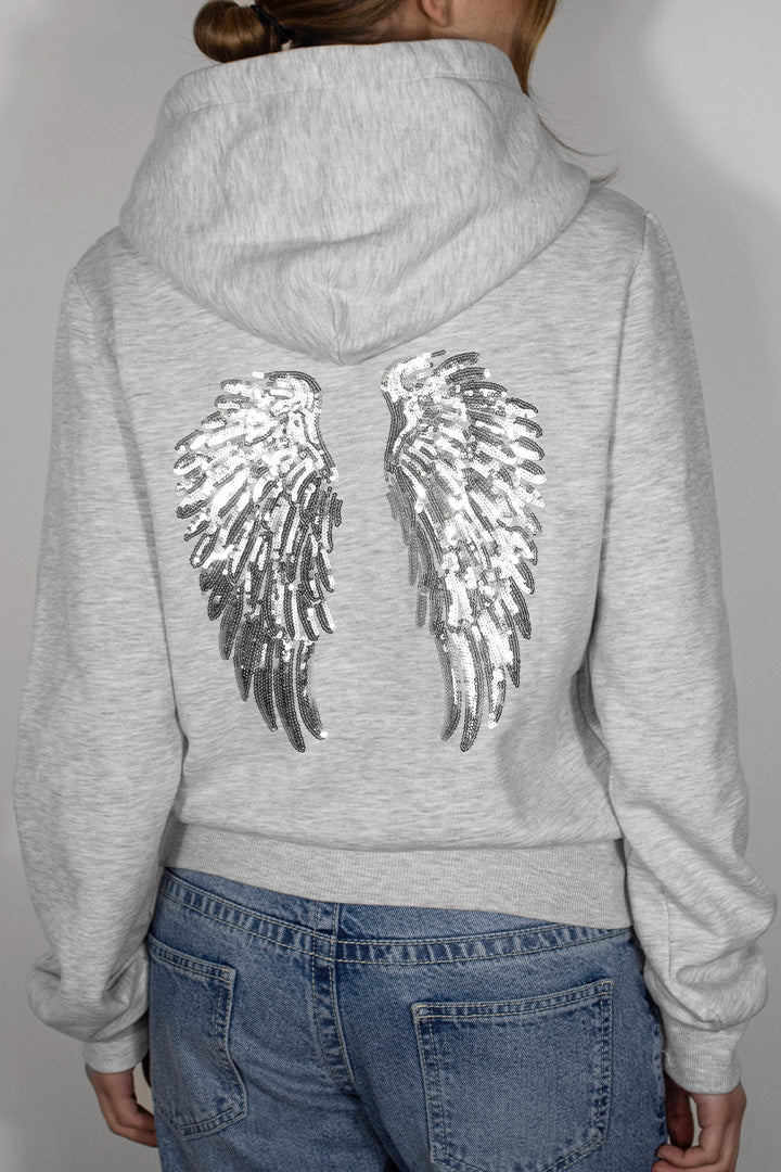 Wings zip-up hoodie | Subdued Trusted