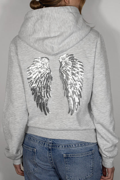 Wings zip-up hoodie | Subdued Trusted