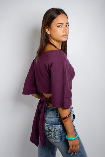 T-shirt with back lacing | Subdued Latest