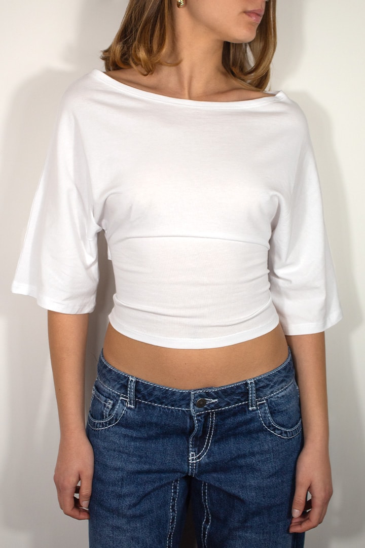 T-shirt with back lacing | Subdued Latest