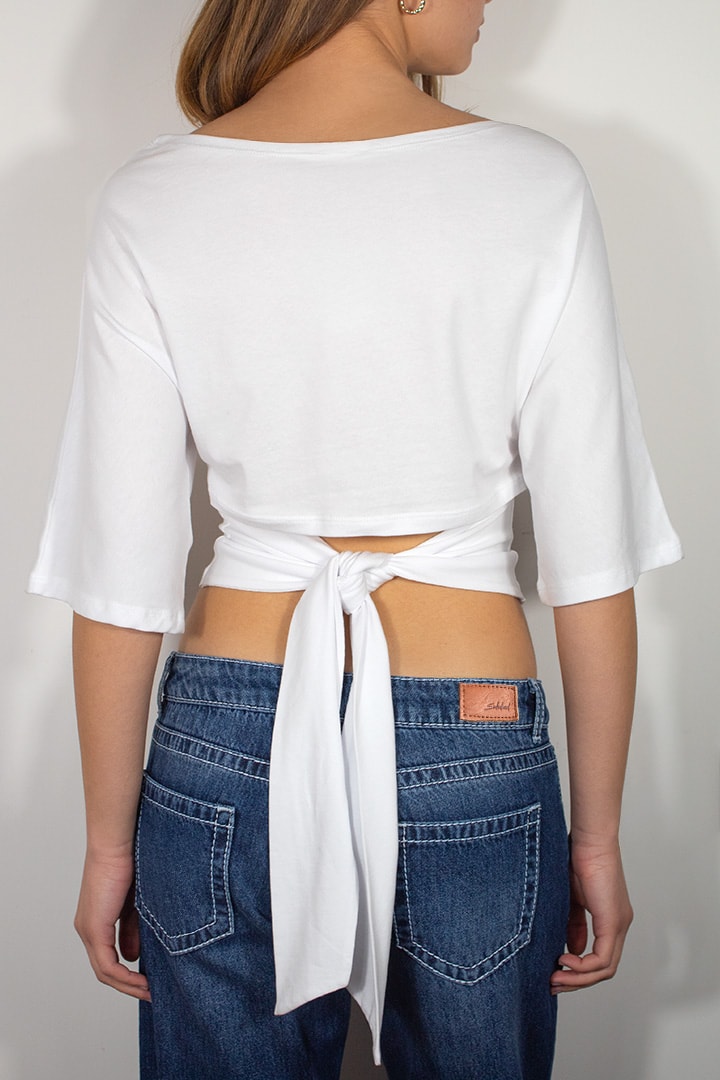 T-shirt with back lacing | Subdued Latest