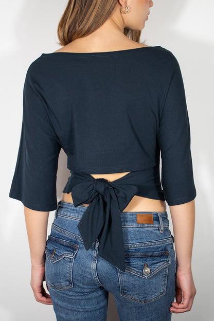 T-shirt with back lacing | Subdued Latest
