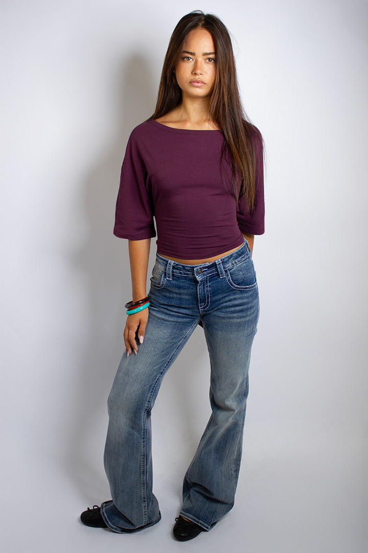 T-shirt with back lacing | Subdued Latest