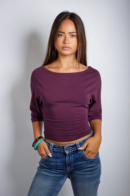 T-shirt with back lacing | Subdued Latest