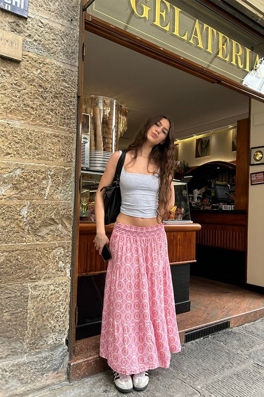 Long ruffle skirt | Subdued Top Pick
