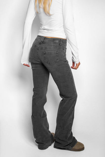 Double button flared jeans | Subdued Popular