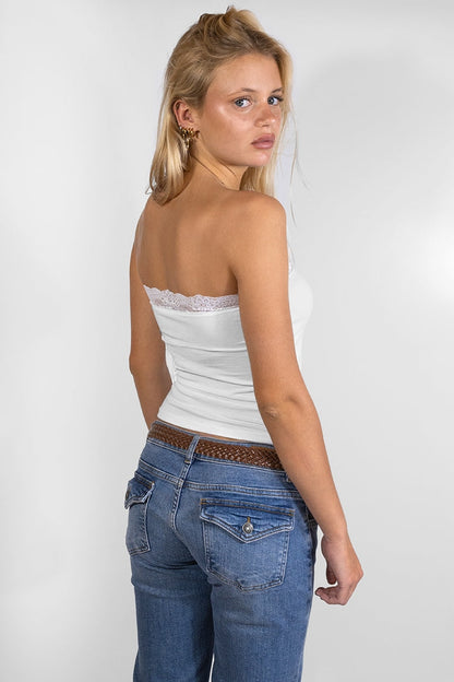 Bandeau top with lace | Subdued Essential