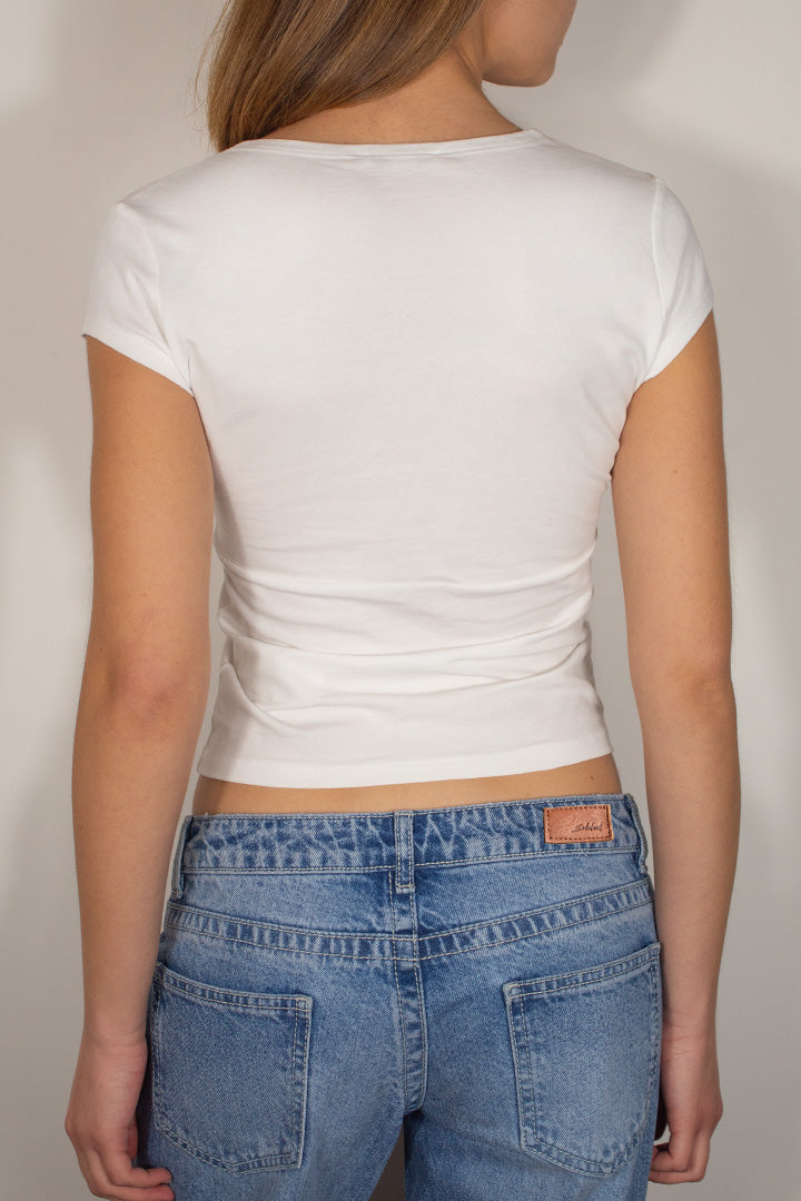 Cross-neck T-shirt | Subdued Featured