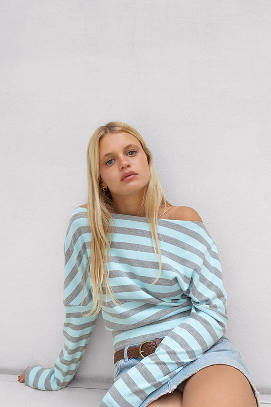 T-shirt with a boat neck | Subdued Best Price