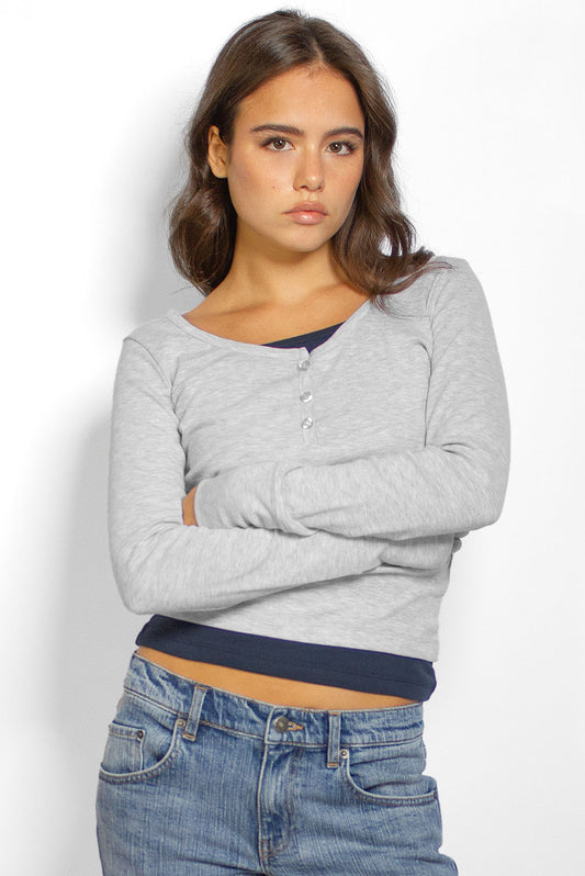 Henley long sleeve t-shirt | Subdued Deals