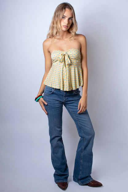 Bandeau top with a bow | Subdued Quality