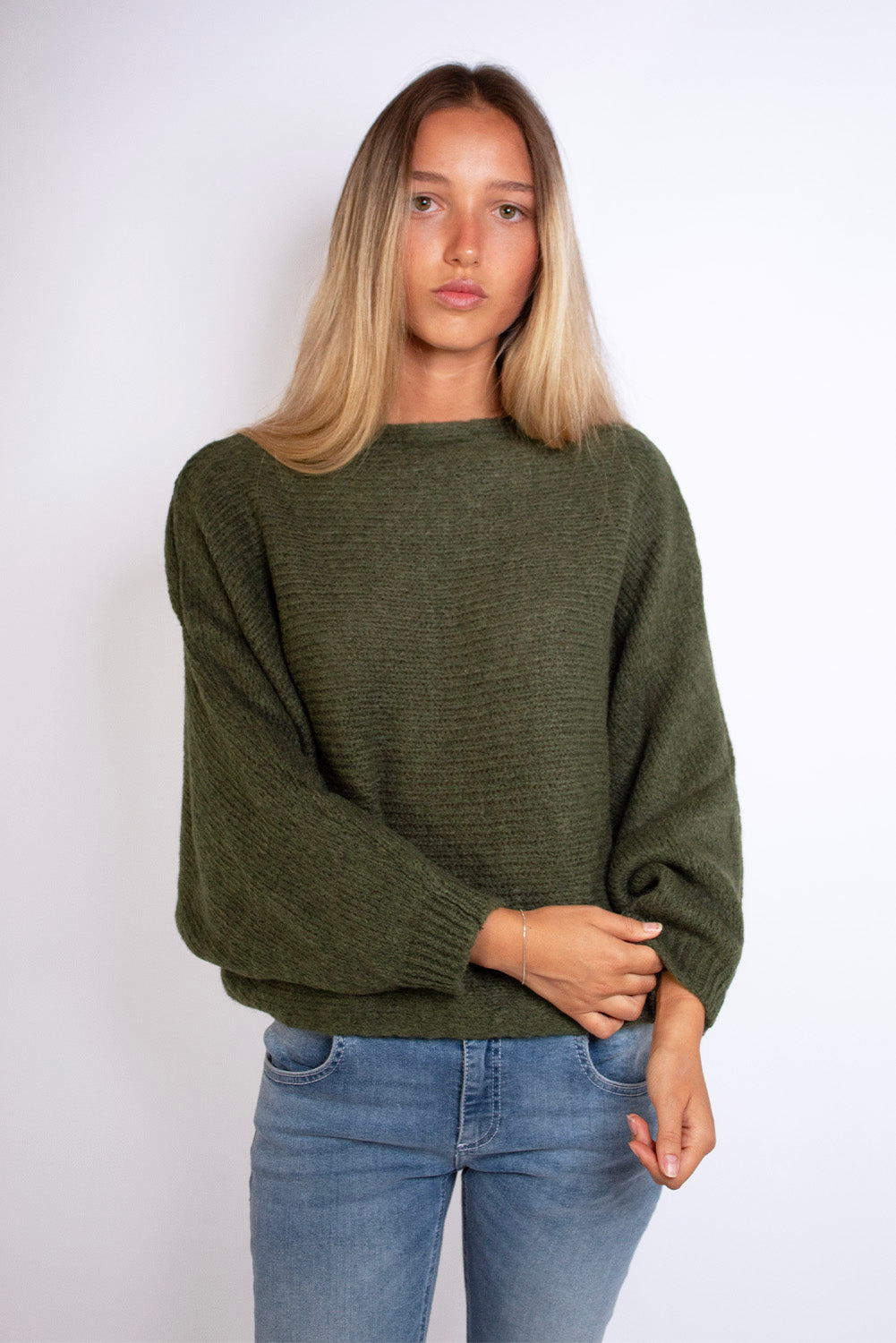 Cross-over sweater at the back | Subdued Hot Sale