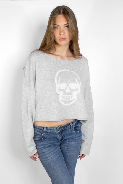 Skull print crew neck sweater | Subdued Customer Favorite