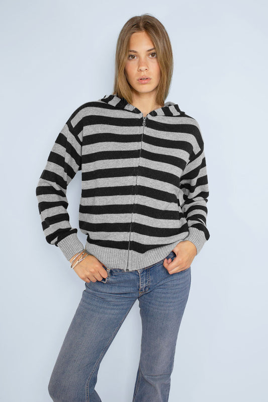 Hooded cardigan | Subdued Signature