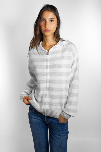 Hooded cardigan | Subdued Signature