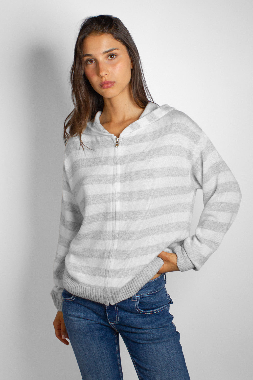 Hooded cardigan | Subdued Signature