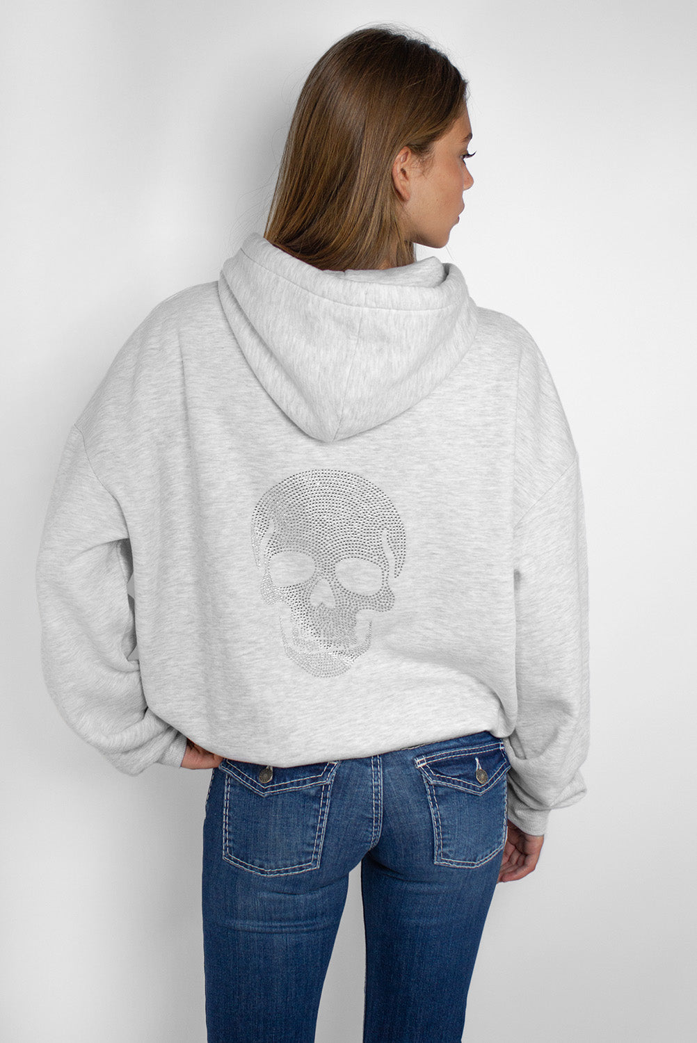 Rhinestone skull hoodie | Subdued Value