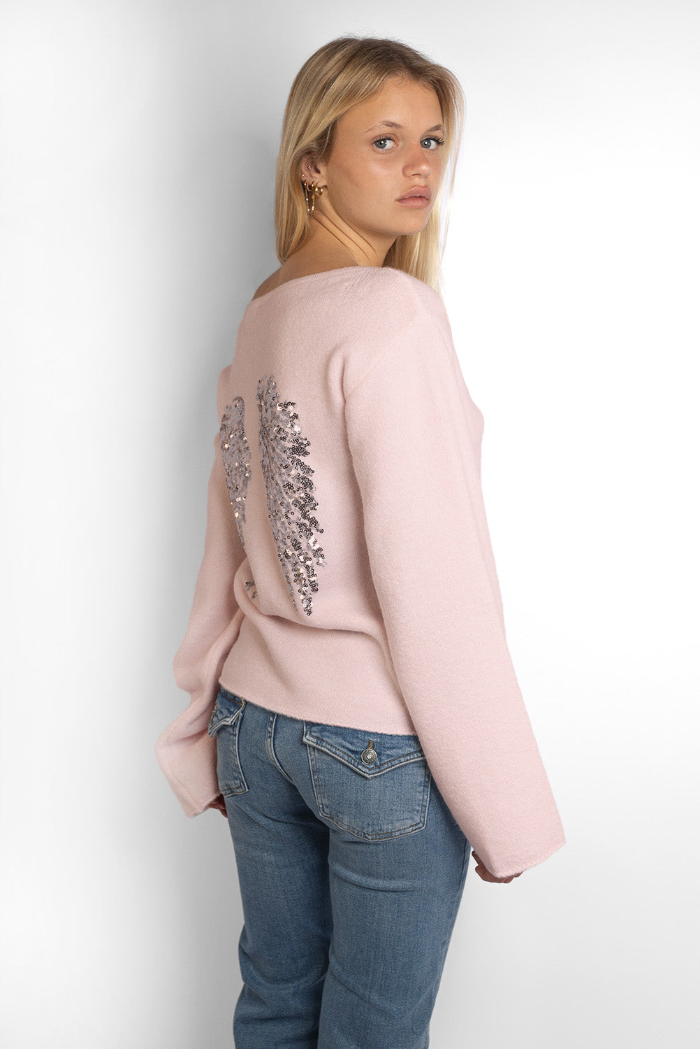 Wings sequin sweater | Subdued Smart Buy