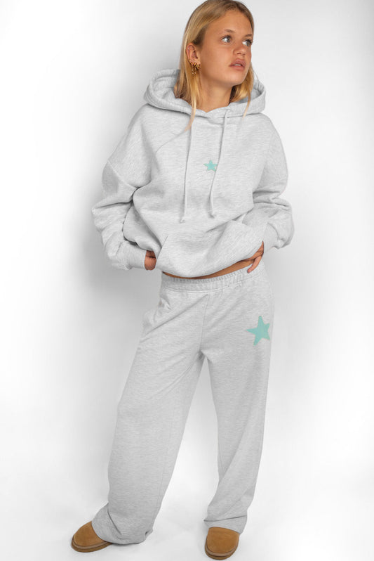 Wide-leg joggers with star patch | Subdued Latest