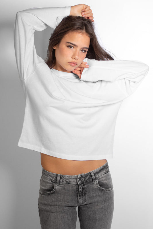 Long-sleeved crew-neck T-shirt | Subdued Essential