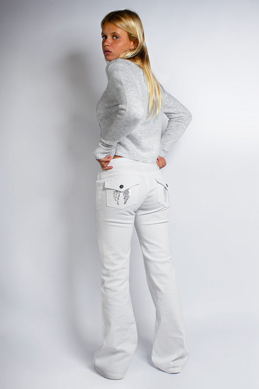 Low-waist flared jeans with pockets with wings | Subdued Recommended