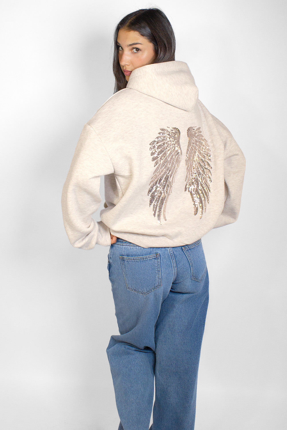 Wings sequin hoodie | Subdued Exclusive