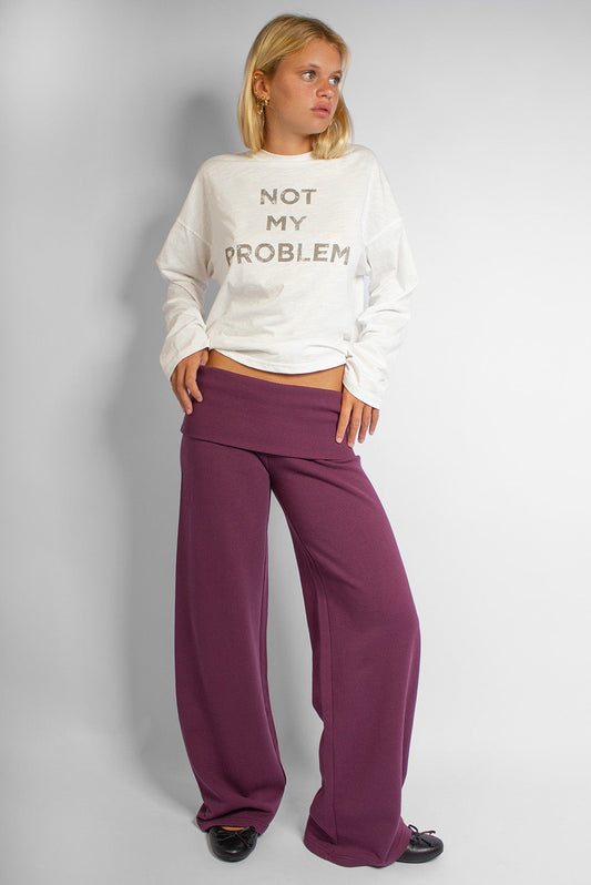 Wide-leg joggers with turn-up | Subdued Signature